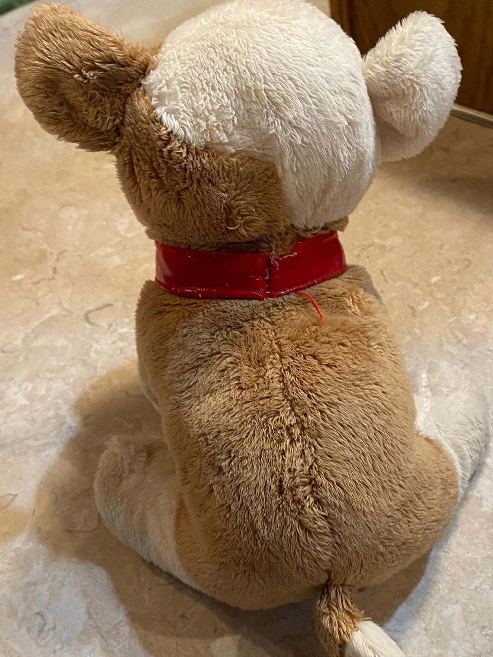 Source Unknown Plush Dog Toy - Cream and Brown